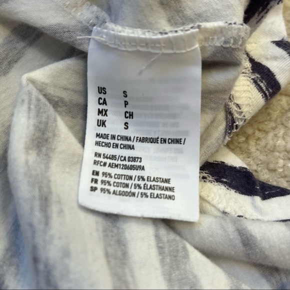 American Eagle Outfitters Striped Criss Cross Cutout Dress Womens S Stretch - Picture 5 of 8